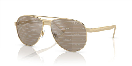 Versace 0VE2209 1252V3 58 Pale Gold/ Brown Tampo Versace 58 / Polycarbonate / Steel / Metal