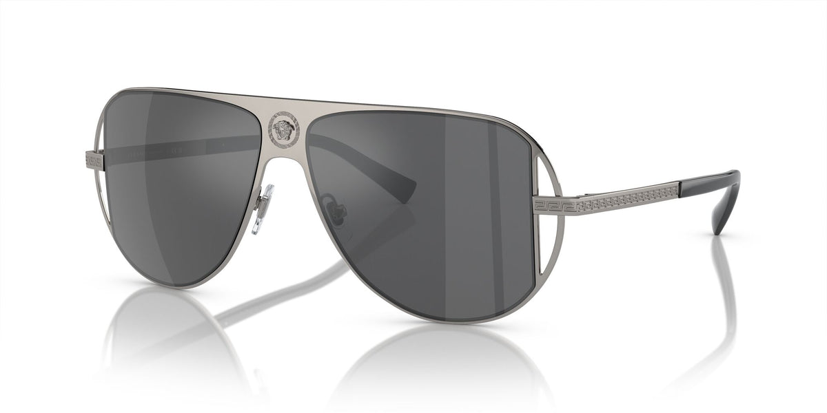 Versace 0VE2212 10016G 57 Gunmetal/ Grey Mirror Silver 57 / Polyamide / Metal / Metal