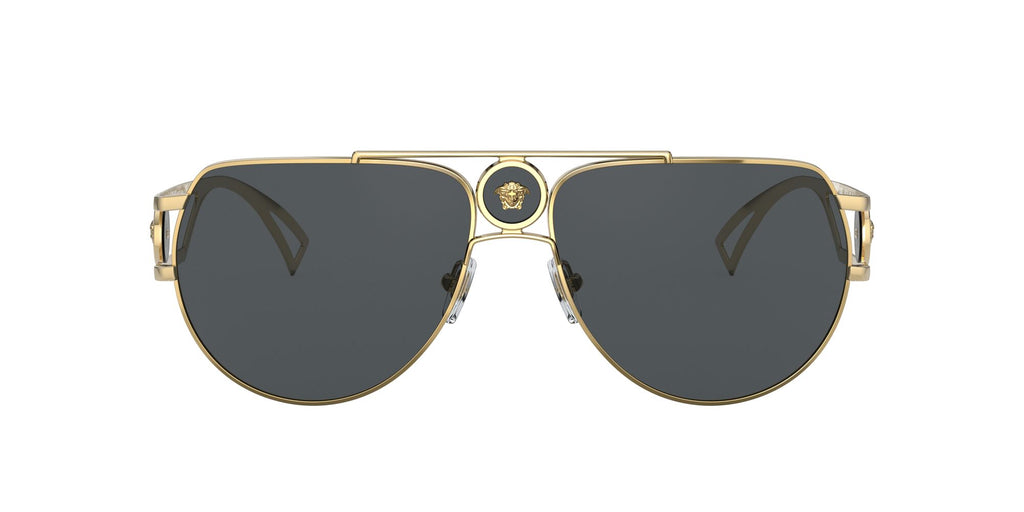 Versace 0VE2225 100287 60 Gold/ Grey 60 / Polycarbonate / Metal / Metal