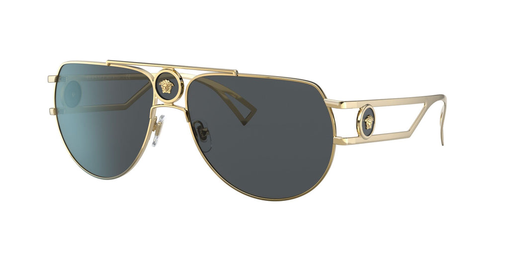 Versace 0VE2225 100287 60 Gold/ Grey 60 / Polycarbonate / Metal / Metal