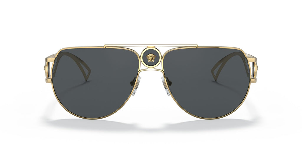 Versace 0VE2225 100287 60 Gold/ Grey 60 / Polycarbonate / Metal / Metal