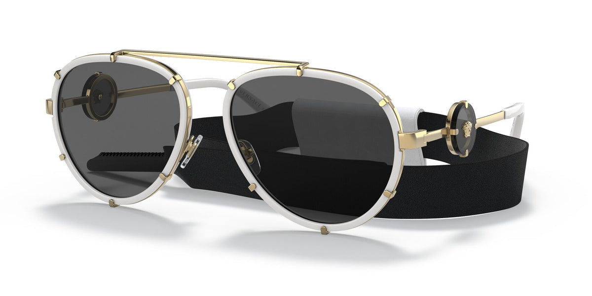 Versace 0VE2232 147187 61 White/ Dark Grey 61 / Polyamide / Metal / Metal
