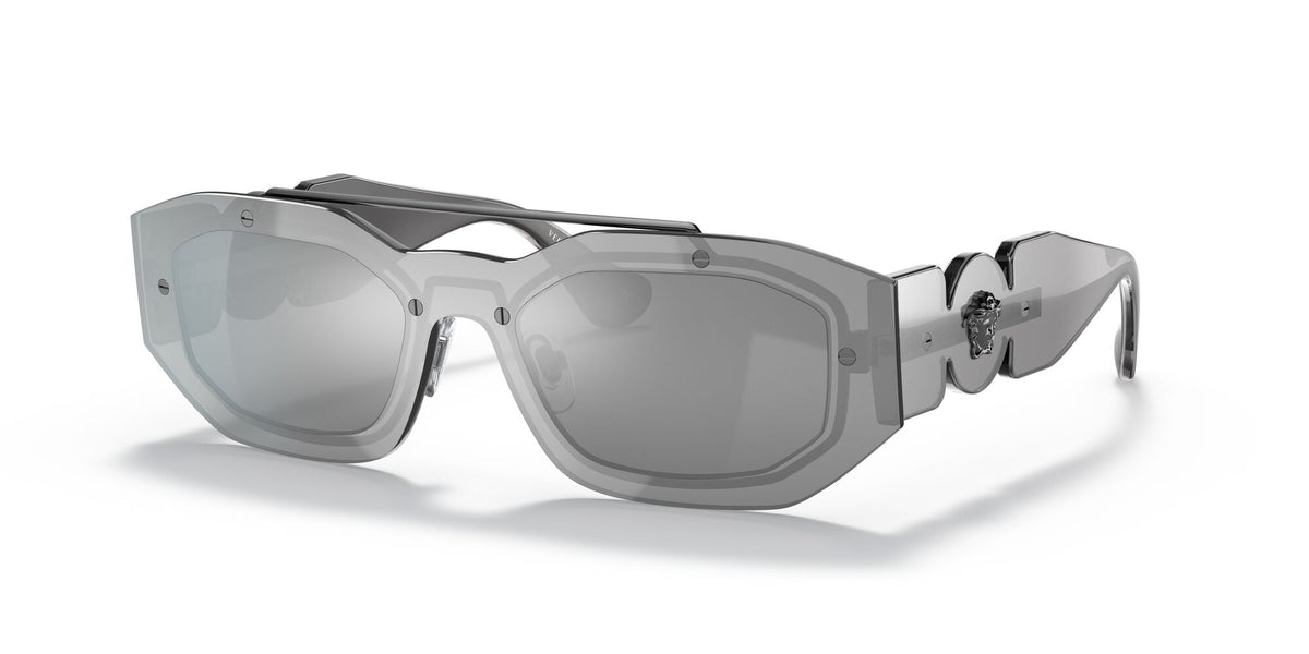 Versace 0VE2235 10016G 51 Transparent Grey Mirror Silver/ Light Grey Mirror Silver 51 / Polyamide / Metal / Metal