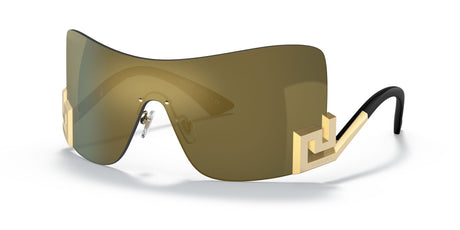 VE 2240 Versace  Shiny Cream Horn / Dark Grey Mirror Gold 40 40 / Polycarbonate / Metal / Metal