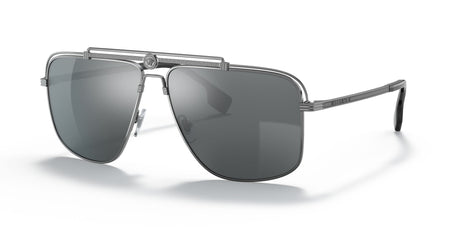 Versace 0VE2242 10016G 61 Gunmetal/ Light Grey Mirror Black 61 / Polycarbonate / Metal / Metal