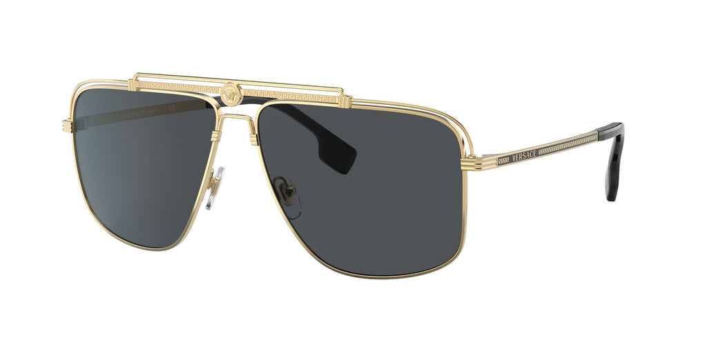 Versace 0VE2242 100287 61 Gold/ Dark Grey 61 / Polycarbonate / Metal / Metal