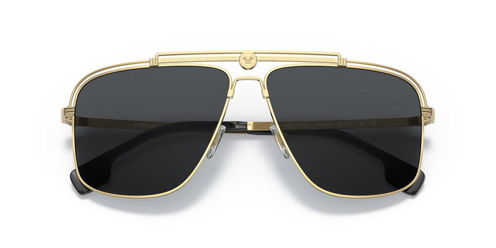 Versace 0VE2242 100287 61 Gold/ Dark Grey 61 / Polycarbonate / Metal / Metal