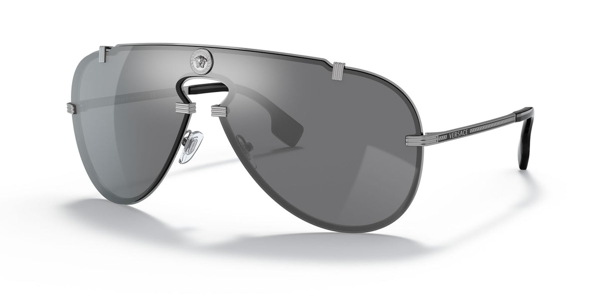 Versace 0VE2243 10016G 43 Gunmetal/ Grey Mirror Black 43 / Polyamide / Metal / Metal