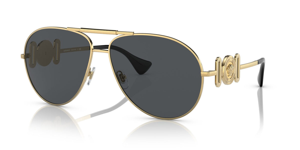 VE 2249 Versace  Gold / Dark Grey 65 65 / Polycarbonate / Metal / Metal