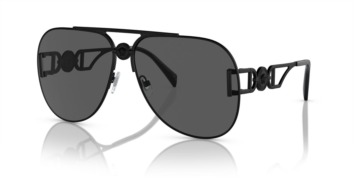 Versace 0VE2255 126187 63 Matte Black/ Dark Grey 63 / Polyamide / Metal / Metal
