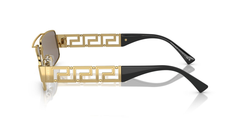 Versace 0VE2257 10025A 60 Gold/ Light Brown Mirror Dark Gold 60 / Polycarbonate / Metal / Metal