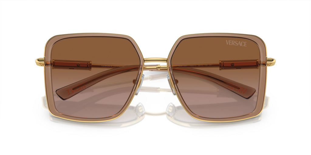 Versace 0VE2261 100213 56 Brown Transparent/ Brown Gradient 56 / Polycarbonate / Steel / Metal