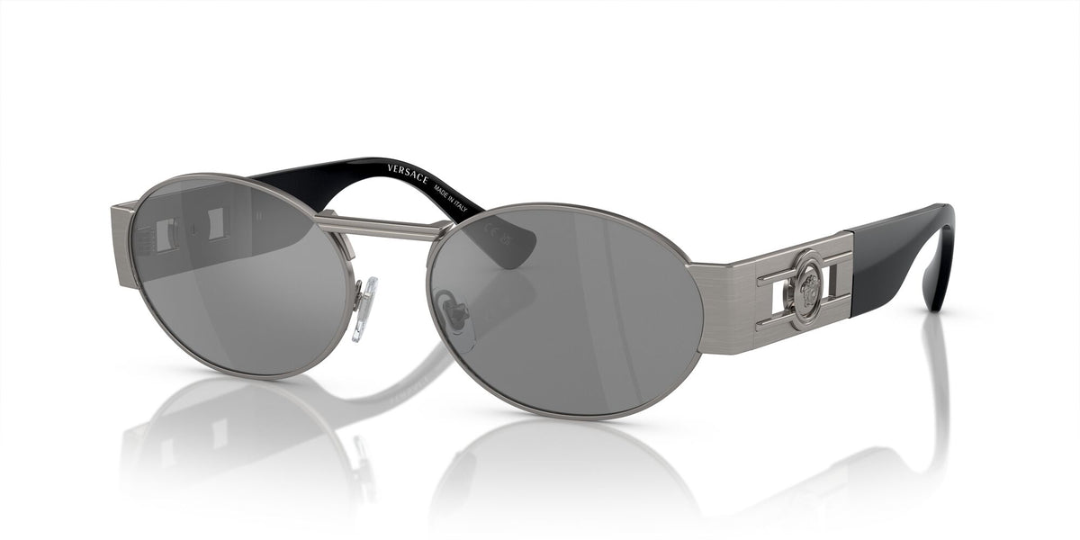 Versace 0VE2264 10016G 56 Matte Gunmetal/ Grey Mirror Silver 56 / Polycarbonate / Steel / Metal