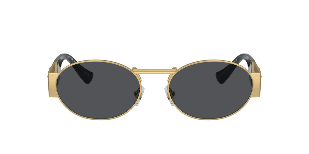 Versace 0VE2264 100287 56 Matte Gold/ Dark Grey 56 / Polycarbonate / Steel / Metal