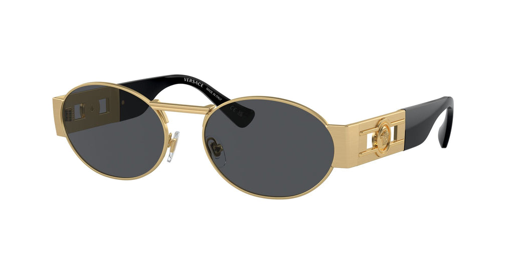 Versace 0VE2264 100287 56 Matte Gold/ Dark Grey 56 / Polycarbonate / Steel / Metal