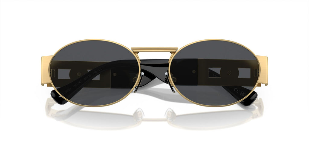 Versace 0VE2264 100287 56 Matte Gold/ Dark Grey 56 / Polycarbonate / Steel / Metal