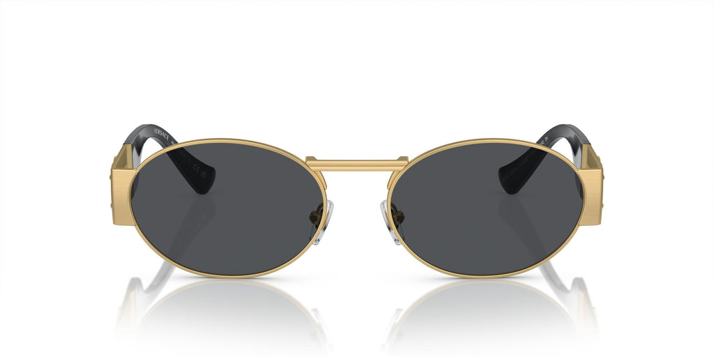 Versace 0VE2264 100287 56 Matte Gold/ Dark Grey 56 / Polycarbonate / Steel / Metal