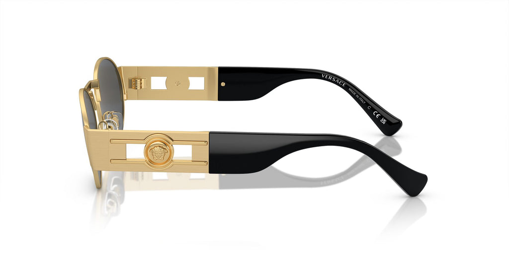 Versace 0VE2264 100287 56 Matte Gold/ Dark Grey 56 / Polycarbonate / Steel / Metal