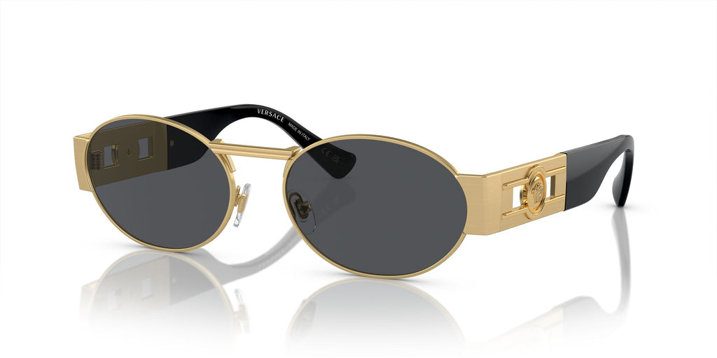 Versace 0VE2264 100287 56 Matte Gold/ Dark Grey 56 / Polycarbonate / Steel / Metal