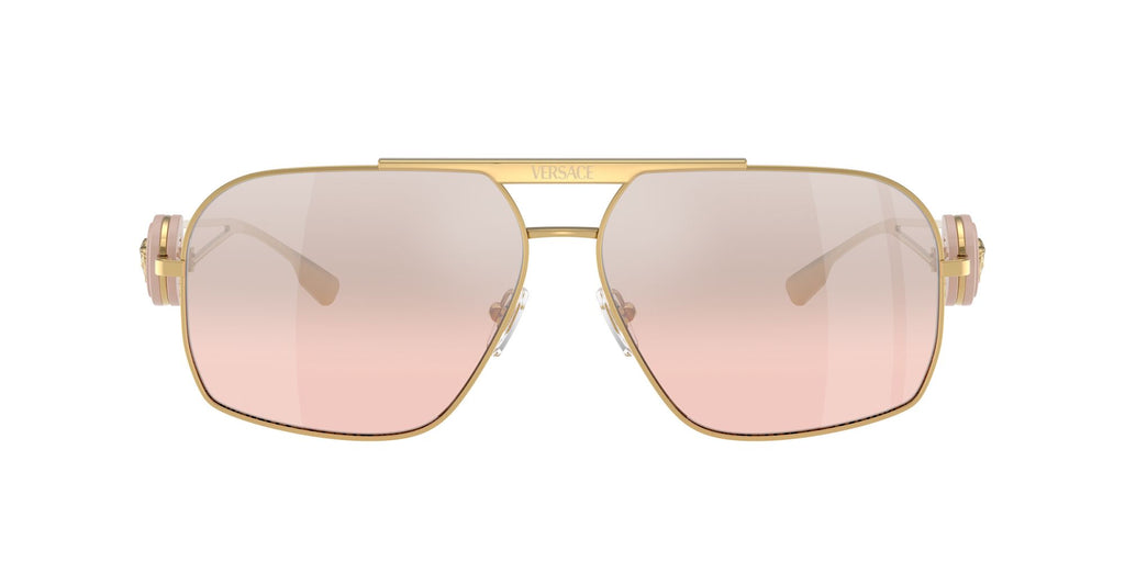 Versace 0VE2269 10027E 62 Gold/ Light Pink Mirror Gradient Silver