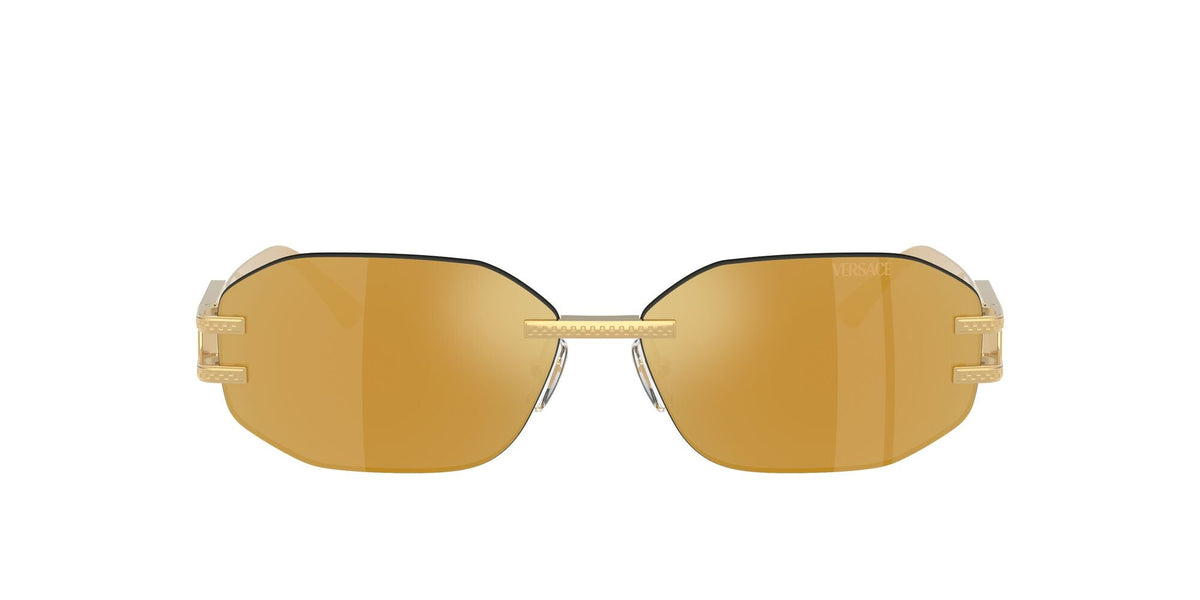 Versace 0VE2274 10027P 58 Gold/ Brown Mirror Gold