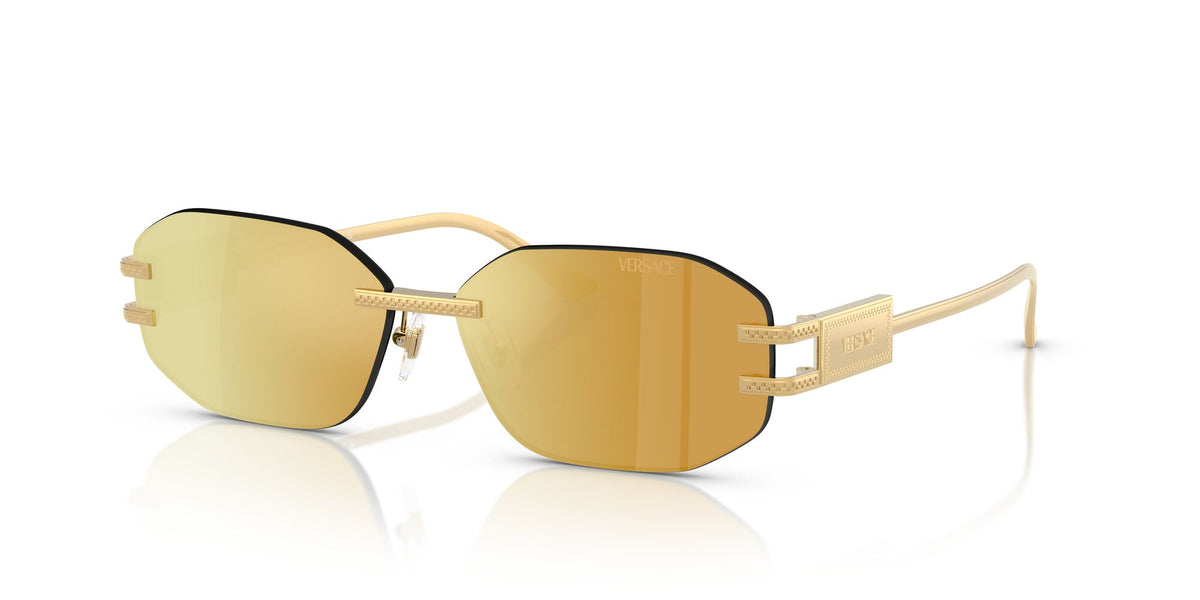 Versace  0VE2274 10027P 58 Gold/ Brown Mirror Gold