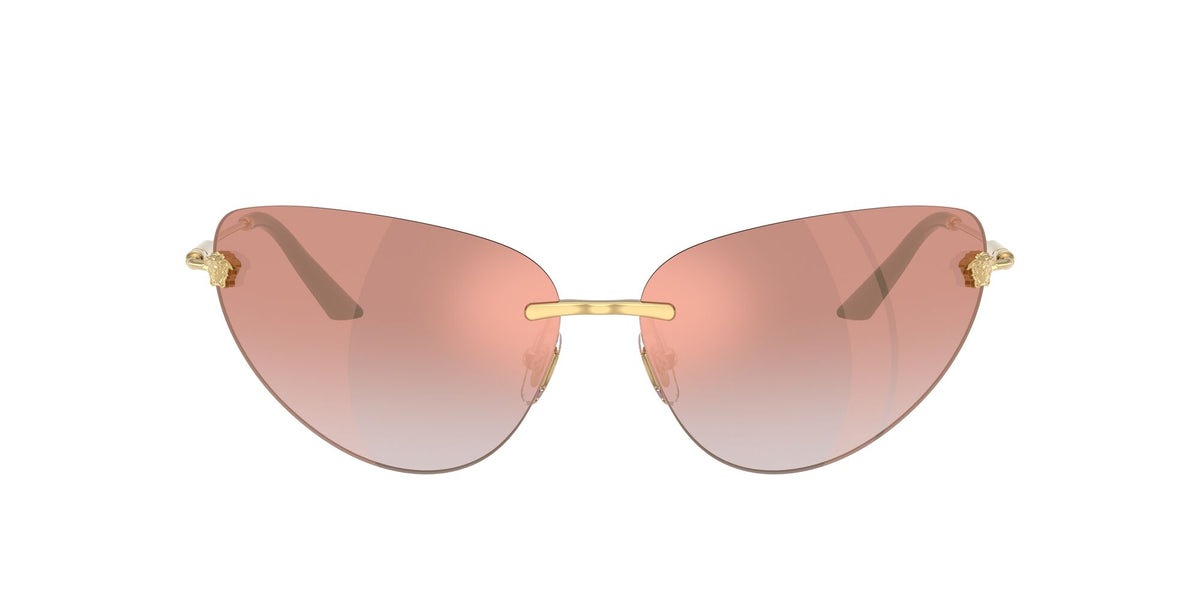 Versace 0VE2281 10026F 64 Gold/ Pink Gradient Pink Mirror