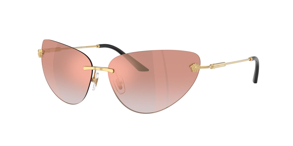 Versace 0VE2281 10026F 64 Gold/ Pink Gradient Pink Mirror
