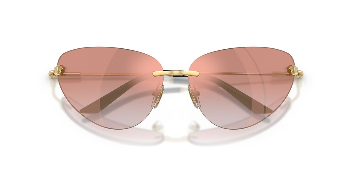 Versace 0VE2281 10026F 64 Gold/ Pink Gradient Pink Mirror