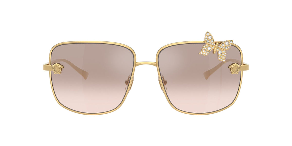 Versace 0VE2282 10028Z 59 Gold/ Light Brown Mirror Silver Gradient