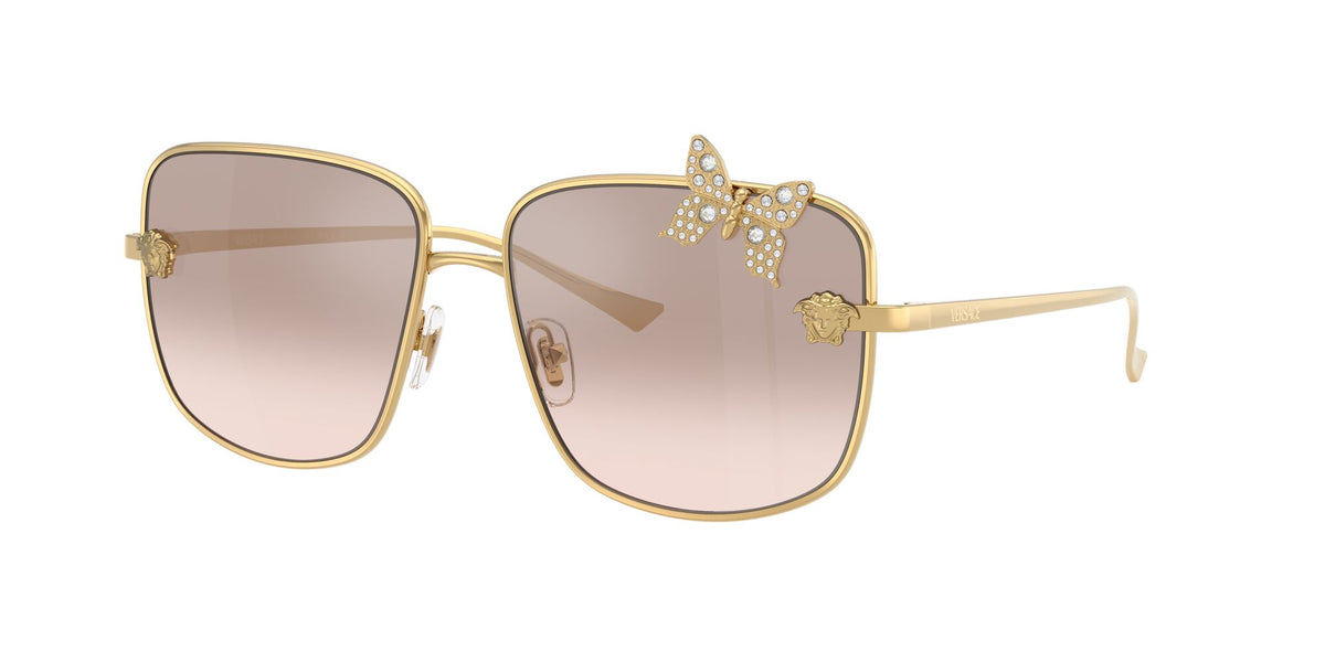 Versace 0VE2282 10028Z 59 Gold/ Light Brown Mirror Silver Gradient