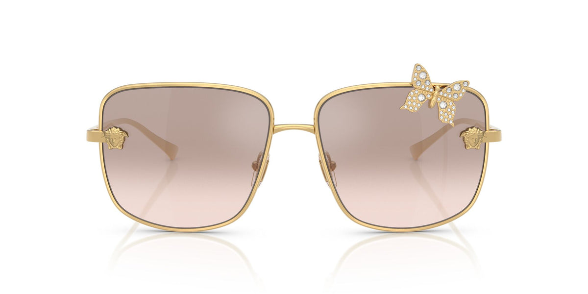 Versace 0VE2282 10028Z 59 Gold/ Light Brown Mirror Silver Gradient