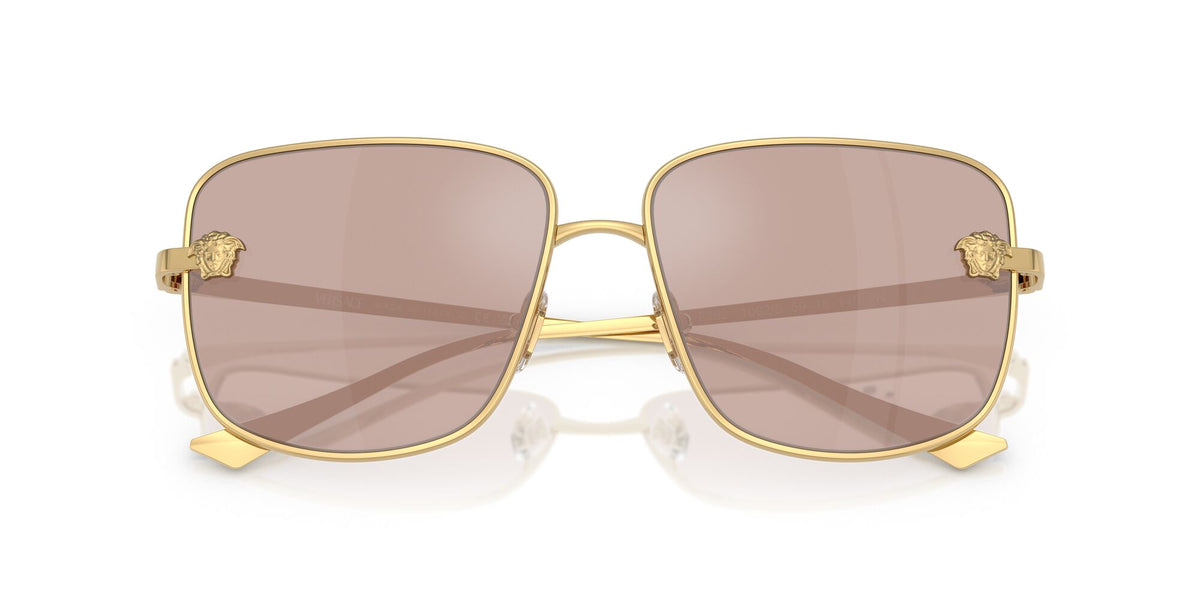 Versace 0VE2282 1002/5 59 Gold/ Light Pink Mirror Silver