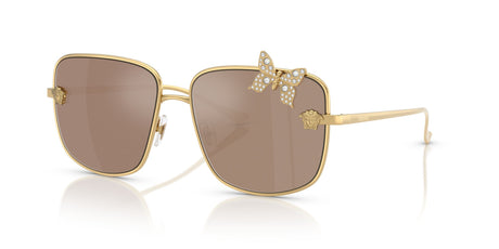 Versace 0VE2282 K0030W 59 Gold Plated/ Clear Mirror Real Rose Gold