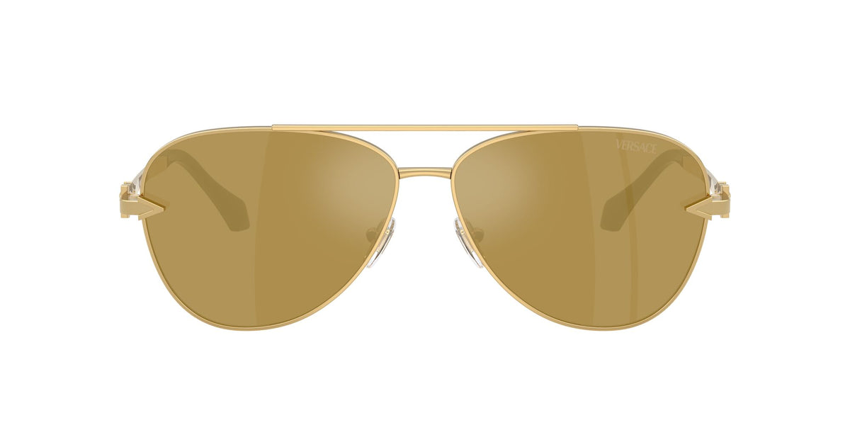 Versace 0VE2283 10027I 61 Gold/ Brown Mirror Gold