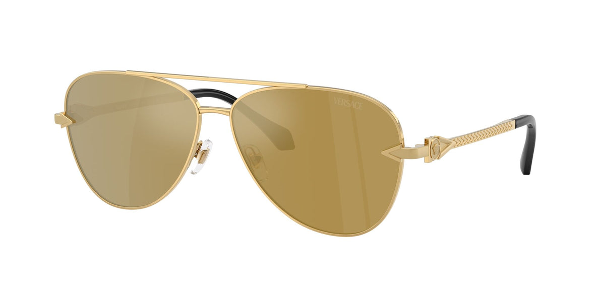 Versace 0VE2283 10027I 61 Gold/ Brown Mirror Gold