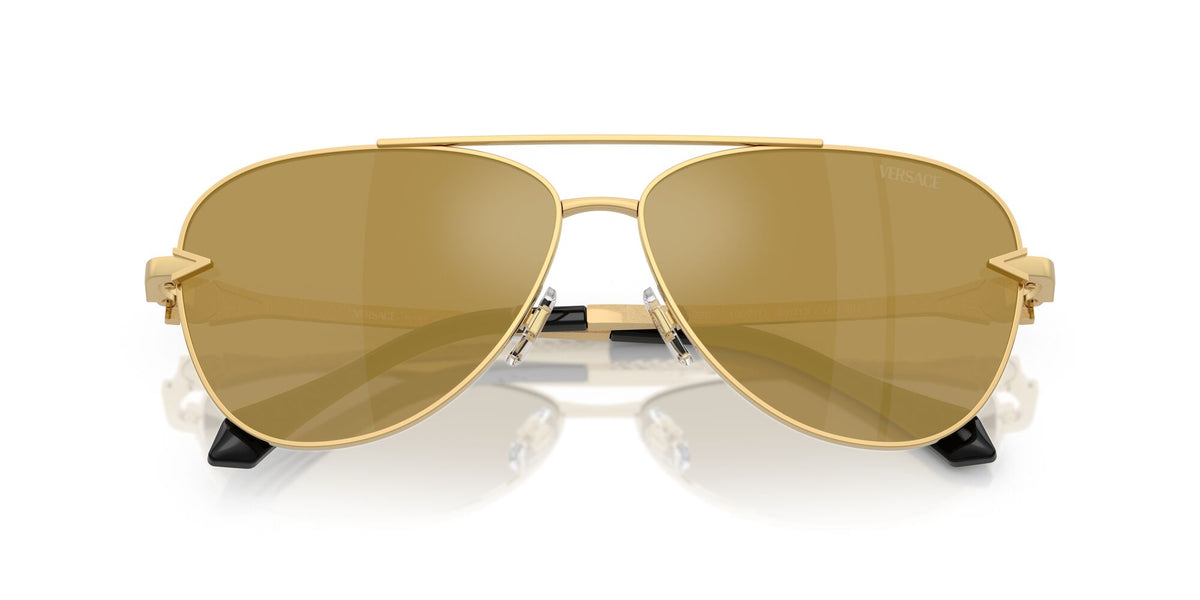 Versace 0VE2283 10027I 61 Gold/ Brown Mirror Gold