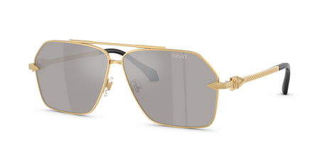 Versace 0VE2284 10026G 63 Gold/ Light Grey Mirror Silver