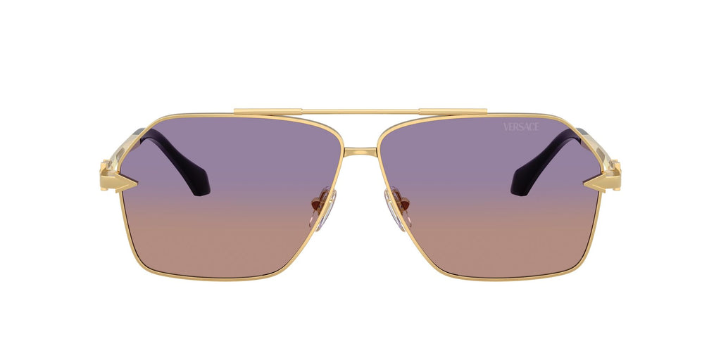 Versace 0VE2284 1002EL 63 Gold/ Clear Fifty Gradient Orange Violet