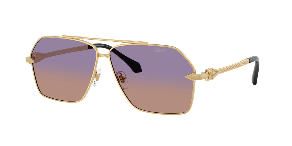 Versace 0VE2284 1002EL 63 Gold/ Clear Fifty Gradient Orange Violet