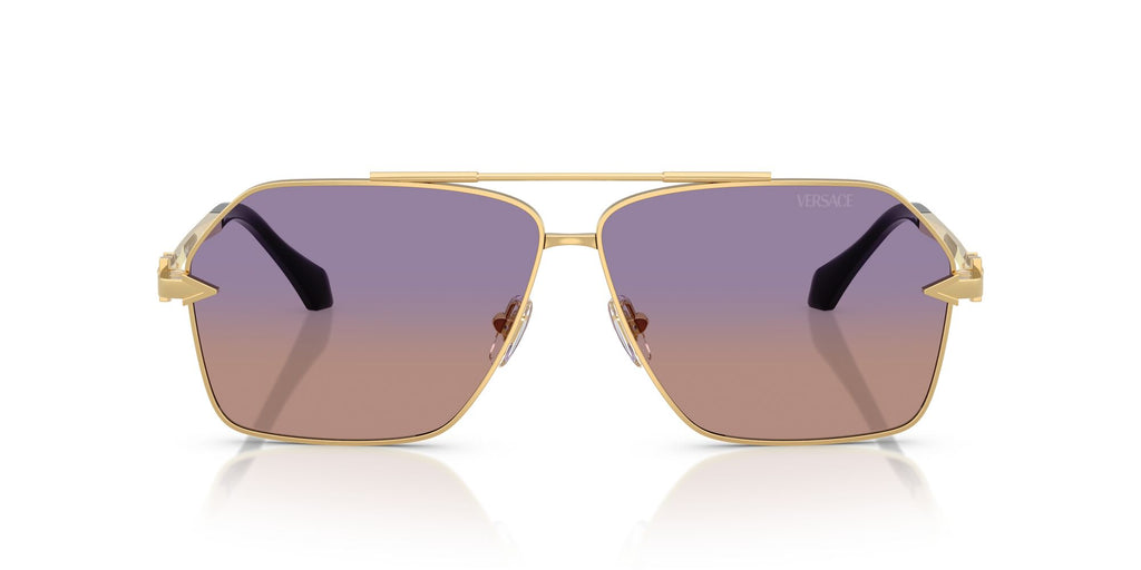 Versace 0VE2284 1002EL 63 Gold/ Clear Fifty Gradient Orange Violet