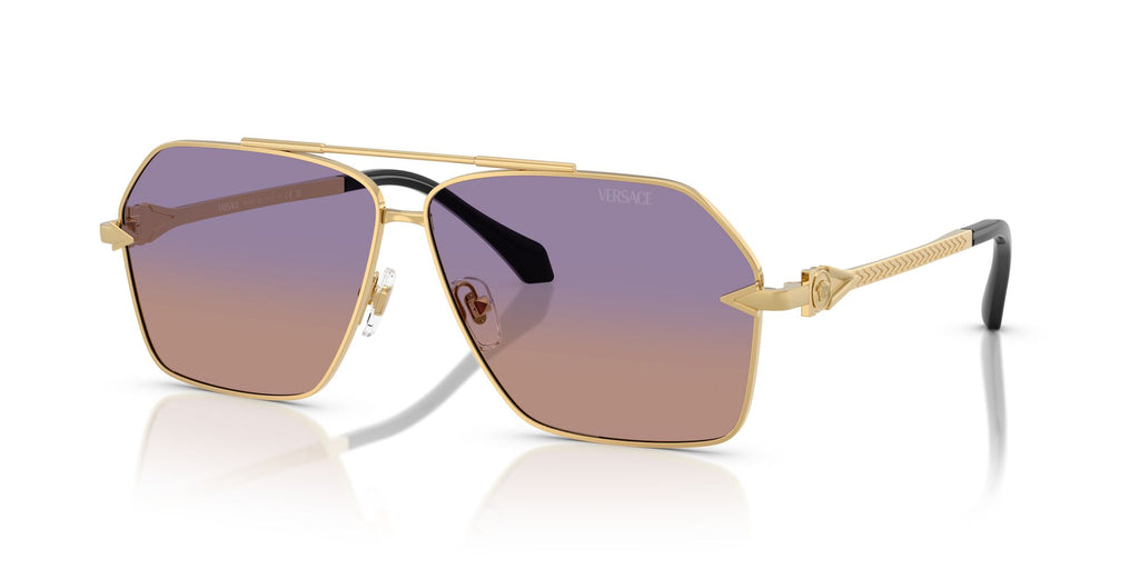 Versace 0VE2284 1002EL 63 Gold/ Clear Fifty Gradient Orange Violet