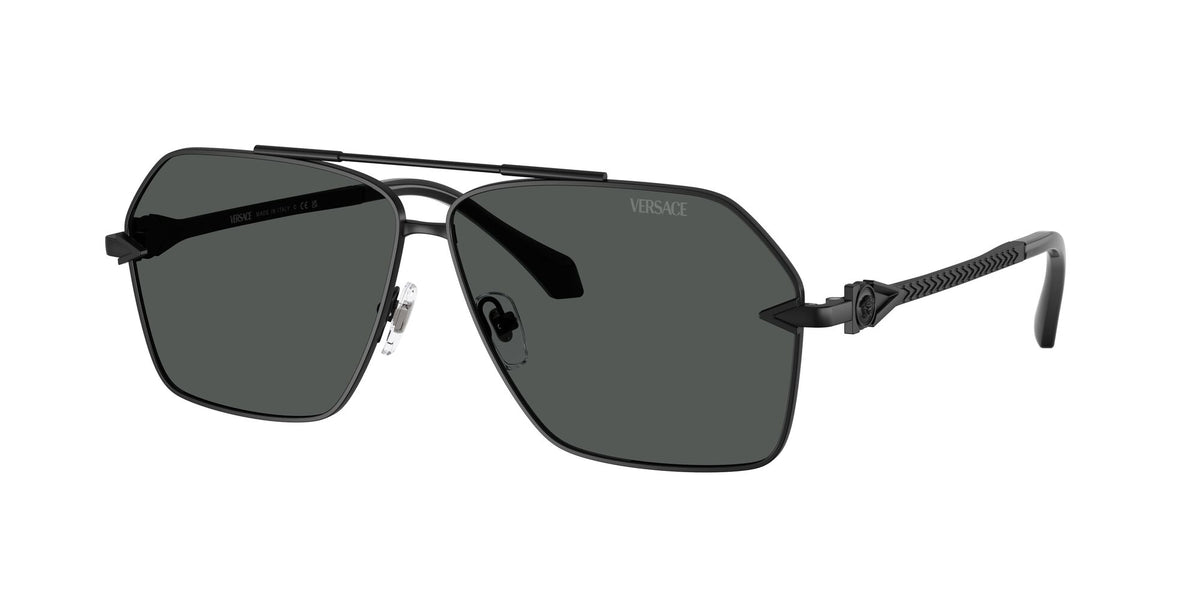 Versace 0VE2284 143687 63 Matte Black/ Dark Grey