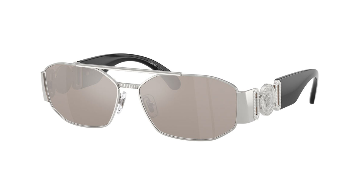 Versace 0VE2287 1000AP 58 Silver/ Clear Mirror Real Platinum
