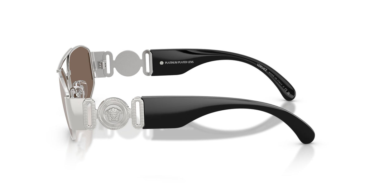 Versace 0VE2287 1000AP 58 Silver/ Clear Mirror Real Platinum