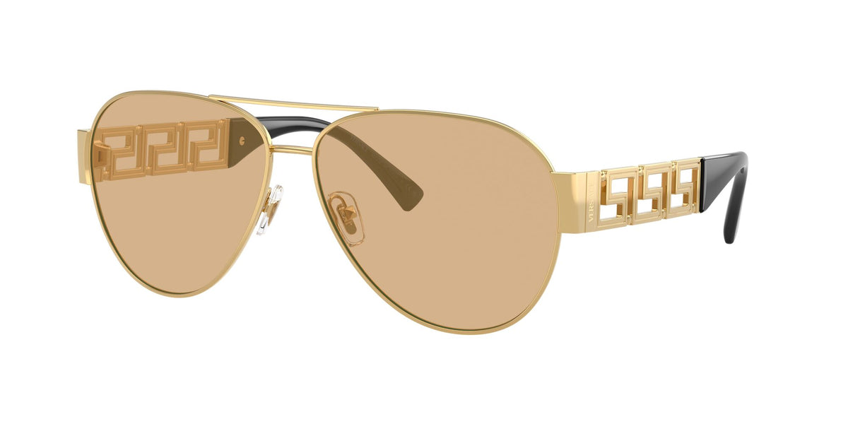 Versace 0VE2289 1002D8 61 Gold/ Light Yellow Mirror Silver Internal