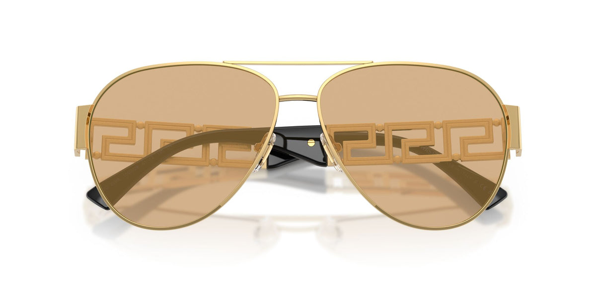 Versace 0VE2289 1002D8 61 Gold/ Light Yellow Mirror Silver Internal