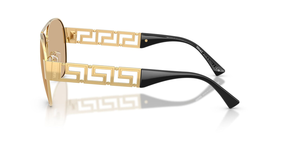 Versace 0VE2289 1002D8 61 Gold/ Light Yellow Mirror Silver Internal