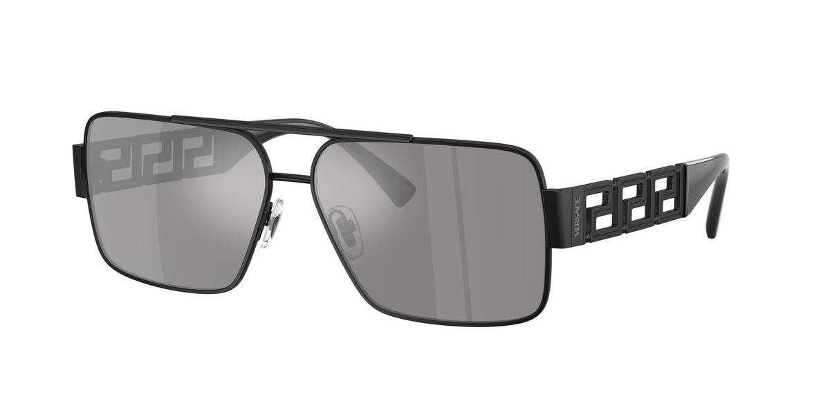 Versace 0VE2290 12616G 61 Matte Black/ Dark Grey Mirror Silver