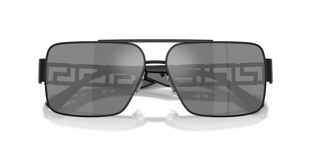 Versace 0VE2290 12616G 61 Matte Black/ Dark Grey Mirror Silver